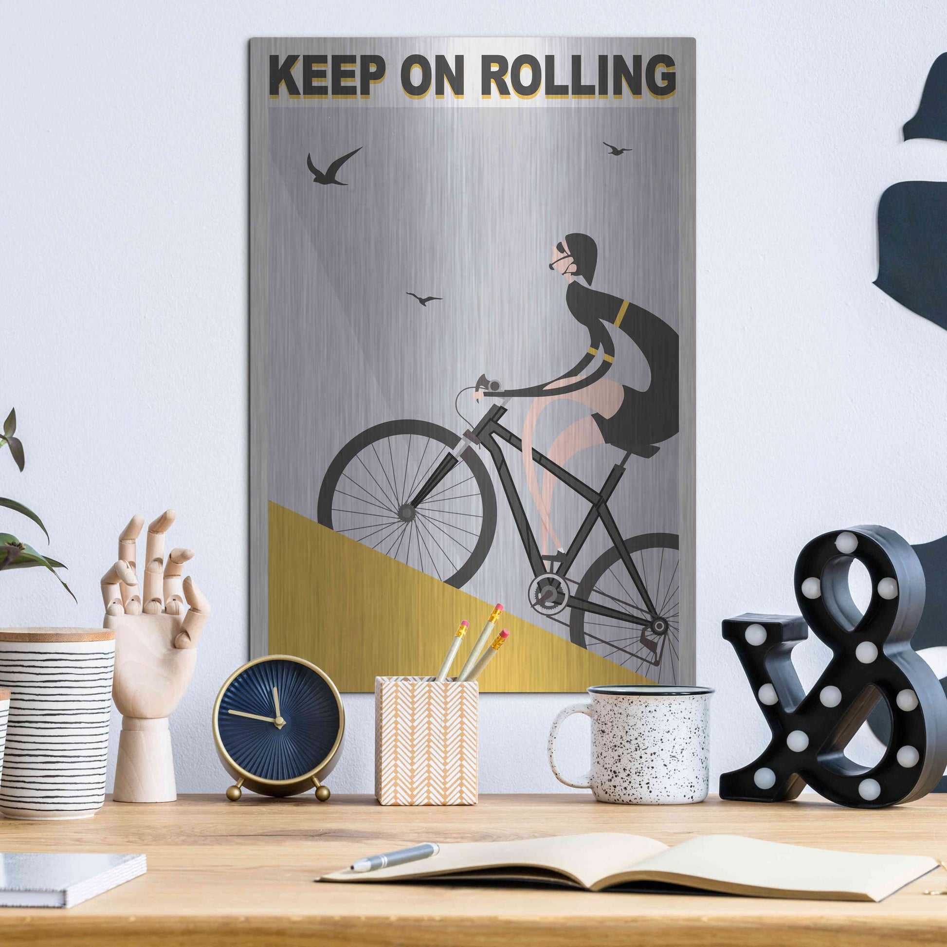 Luxe Metal Art 'Keel On Rolling' by Ayse, Metal Wall Art,12x16