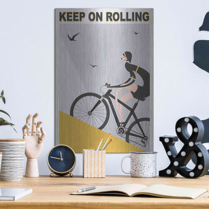 Luxe Metal Art 'Keel On Rolling' by Ayse, Metal Wall Art,12x16
