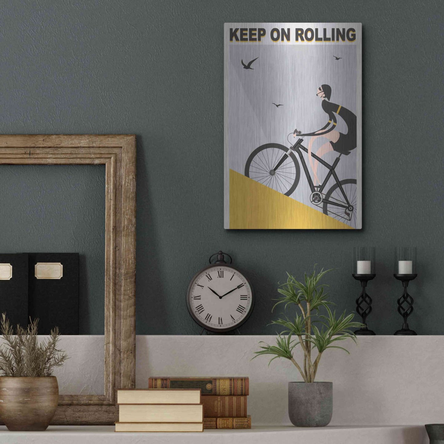 Luxe Metal Art 'Keel On Rolling' by Ayse, Metal Wall Art,12x16