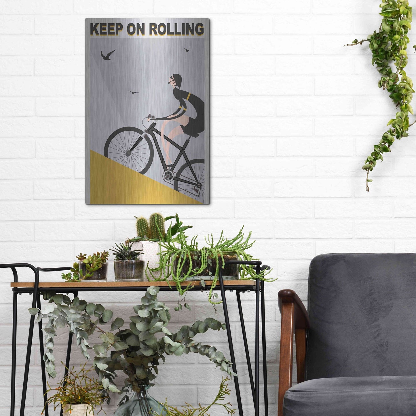Luxe Metal Art 'Keel On Rolling' by Ayse, Metal Wall Art,12x16