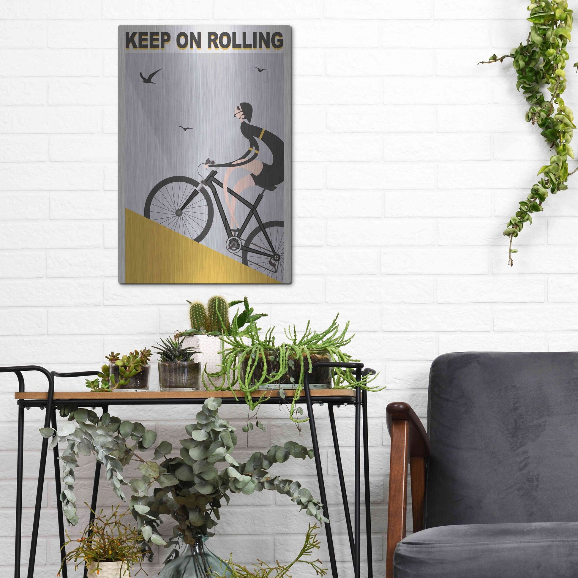 Luxe Metal Art 'Keel On Rolling' by Ayse, Metal Wall Art,12x16