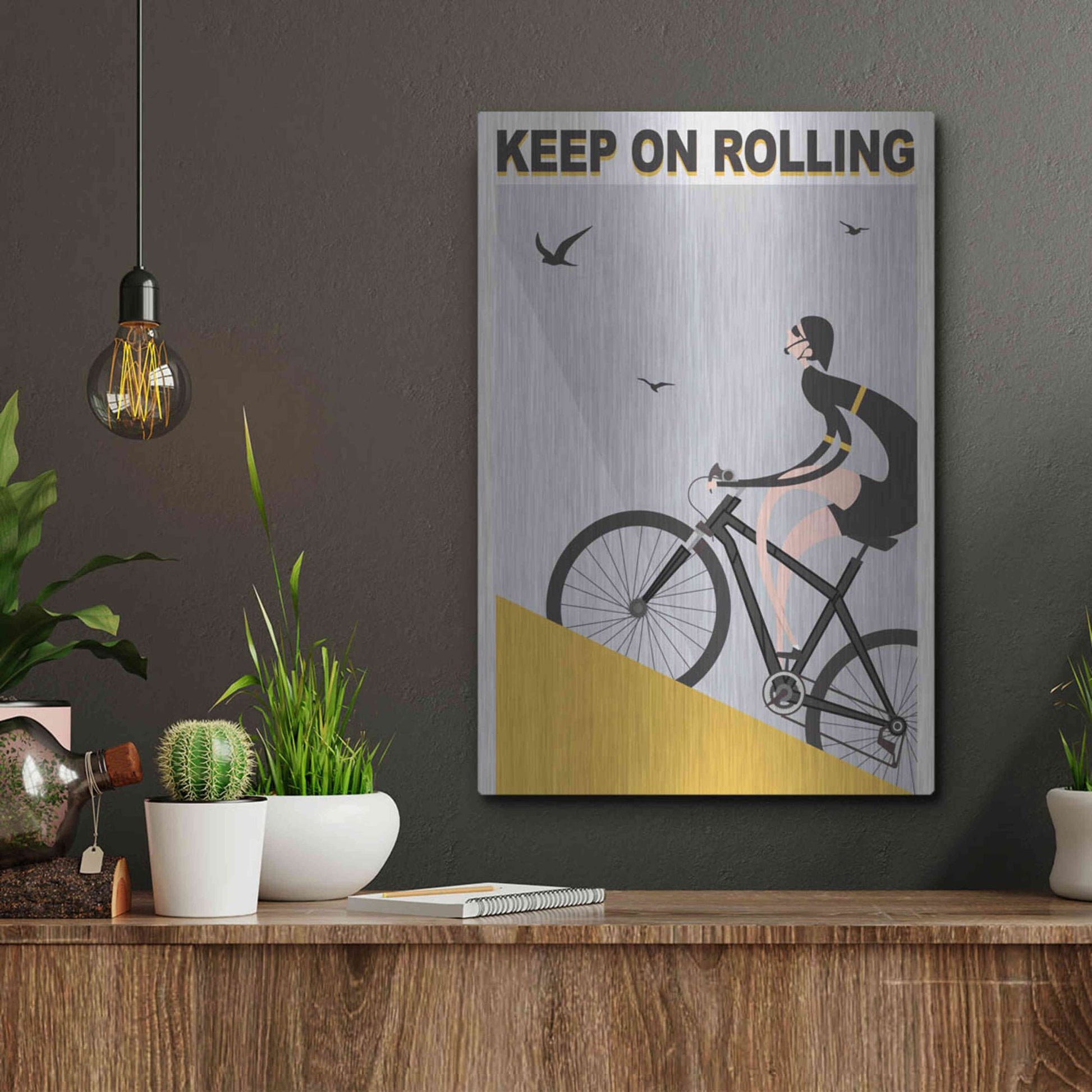 Luxe Metal Art 'Keel On Rolling' by Ayse, Metal Wall Art,12x16