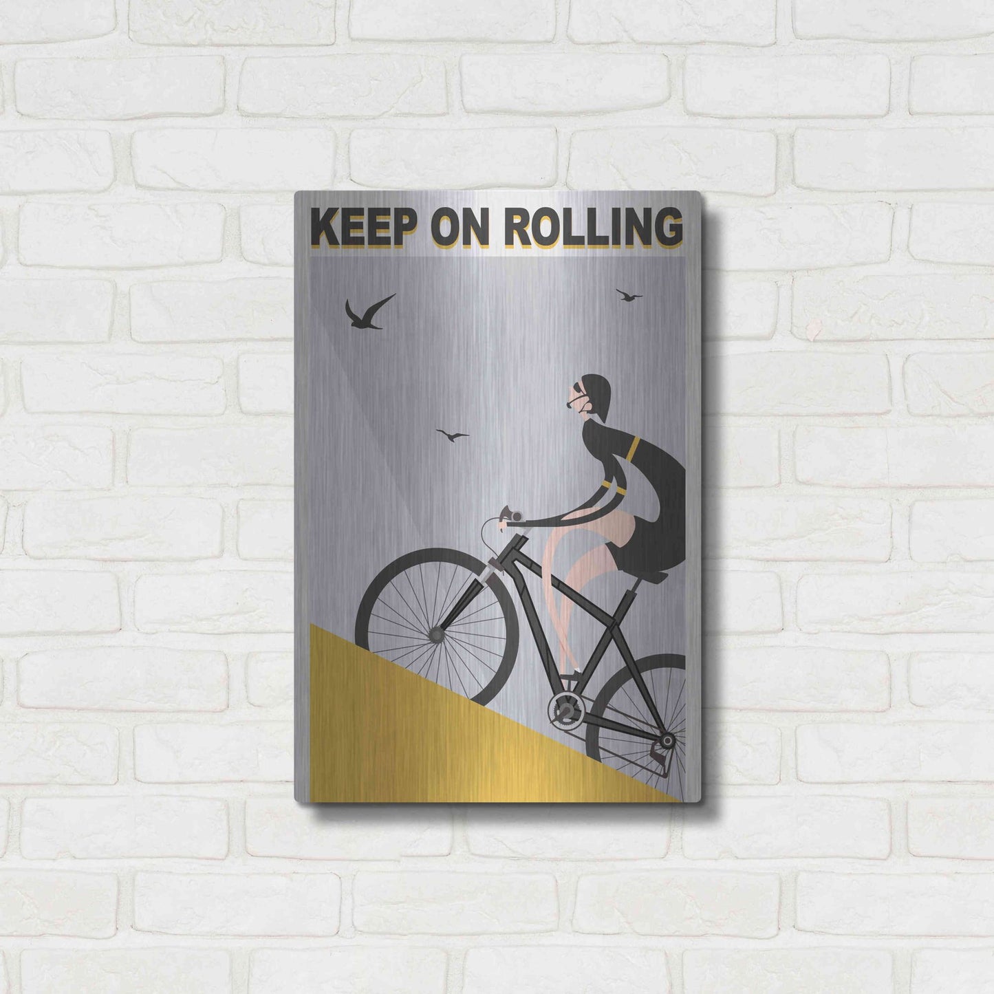 Luxe Metal Art 'Keel On Rolling' by Ayse, Metal Wall Art,16x24