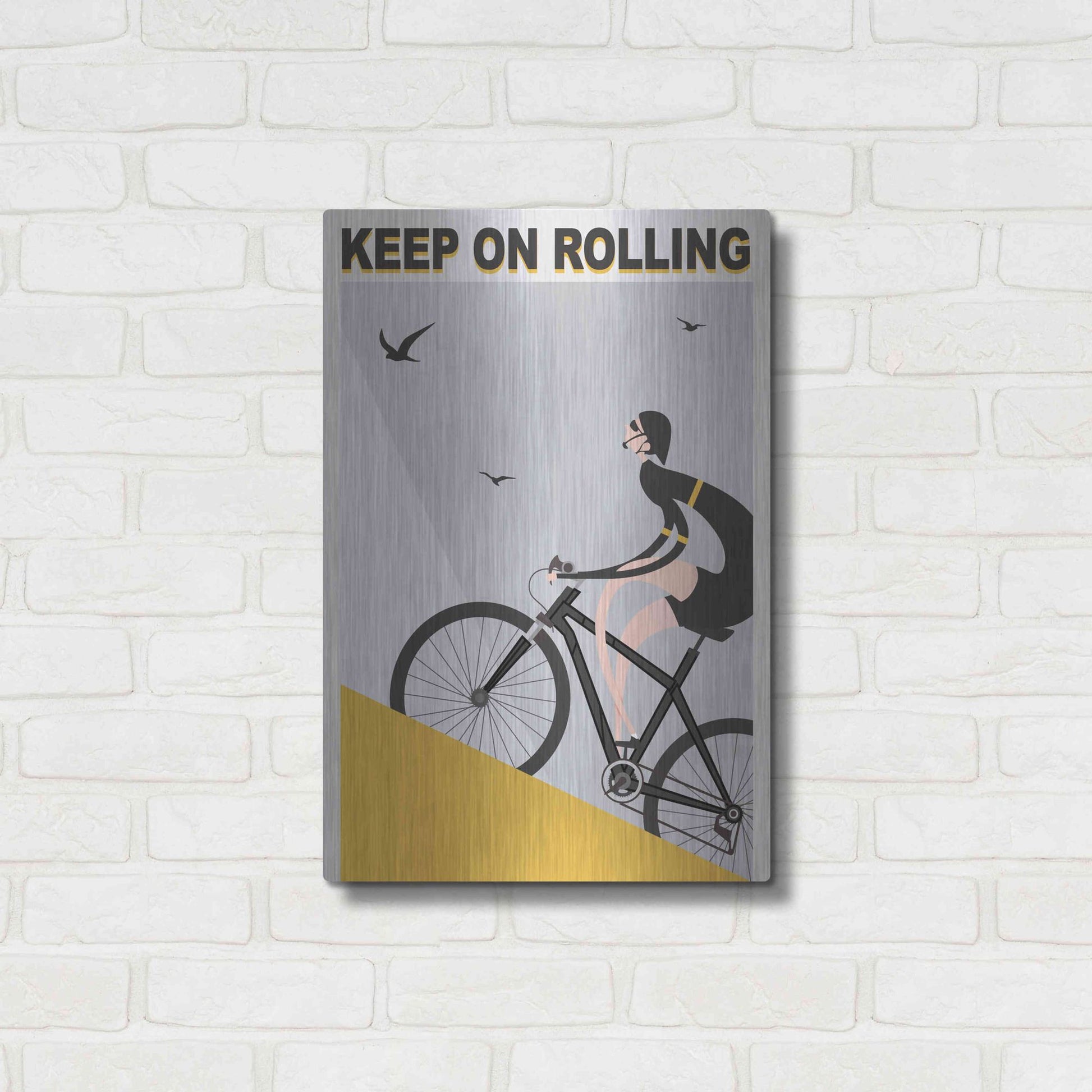 Luxe Metal Art 'Keel On Rolling' by Ayse, Metal Wall Art,16x24
