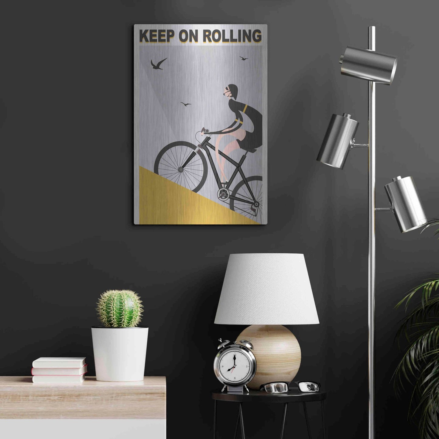 Luxe Metal Art 'Keel On Rolling' by Ayse, Metal Wall Art,16x24