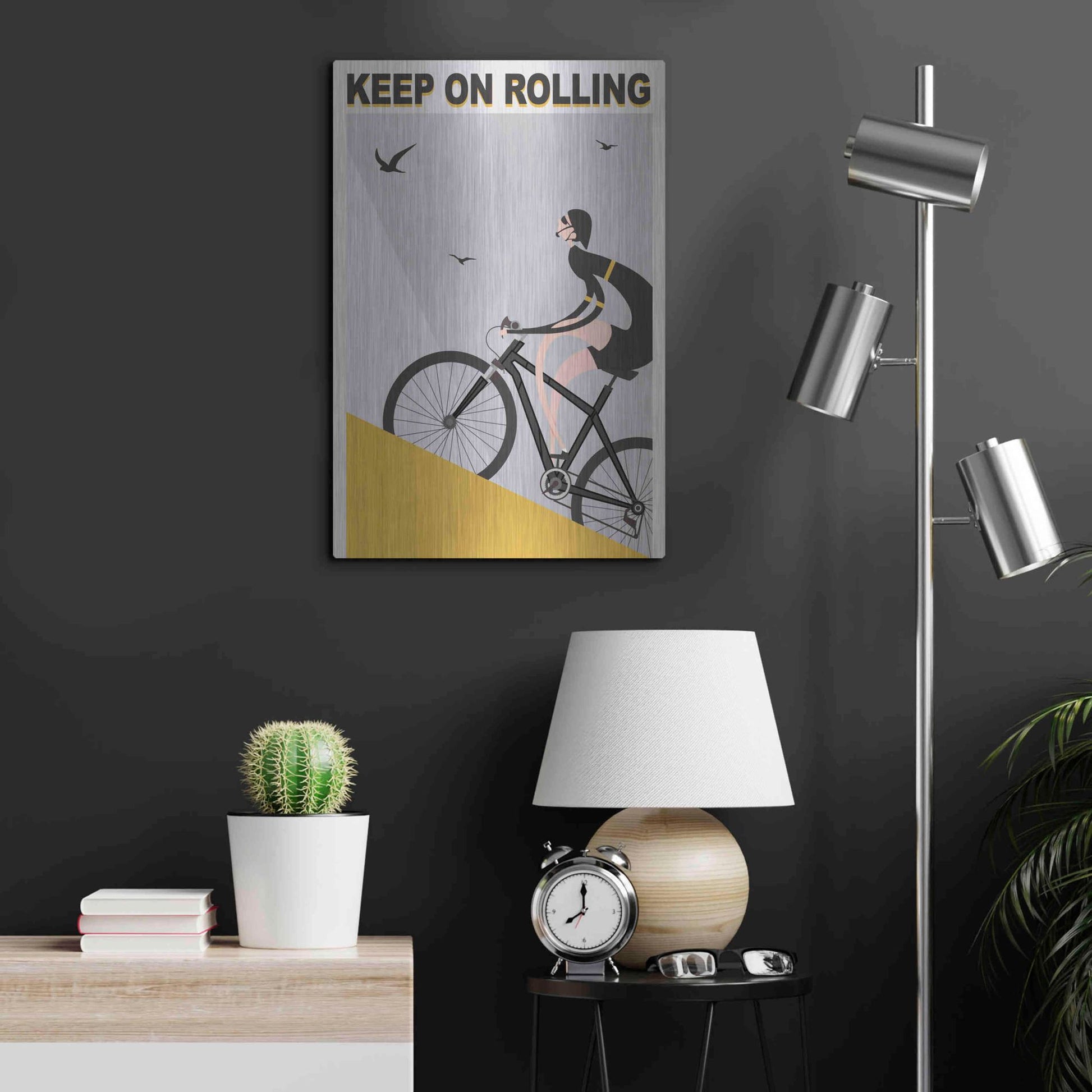 Luxe Metal Art 'Keel On Rolling' by Ayse, Metal Wall Art,16x24