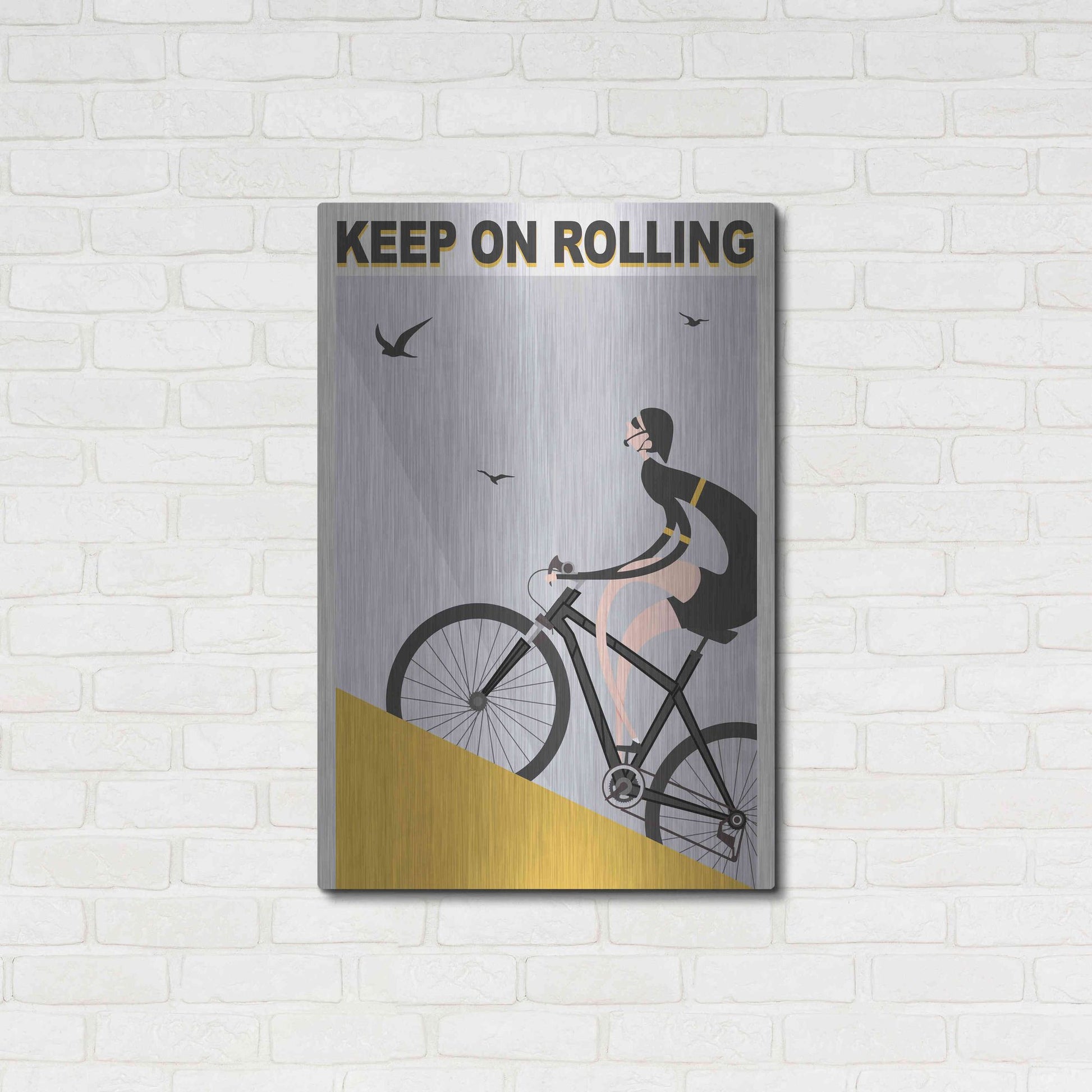 Luxe Metal Art 'Keel On Rolling' by Ayse, Metal Wall Art,24x36
