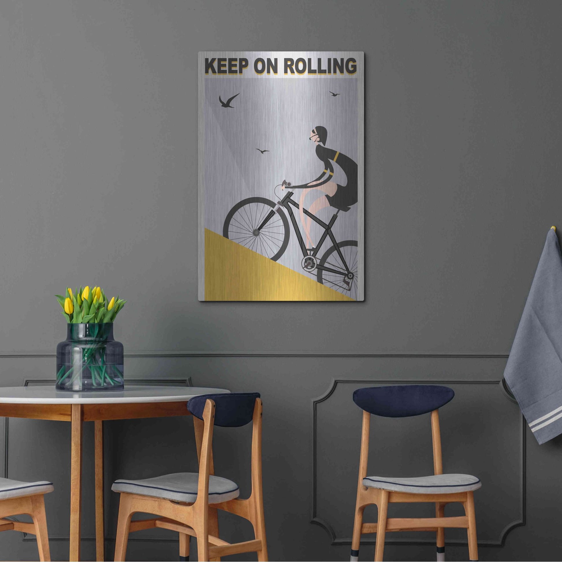 Luxe Metal Art 'Keel On Rolling' by Ayse, Metal Wall Art,24x36