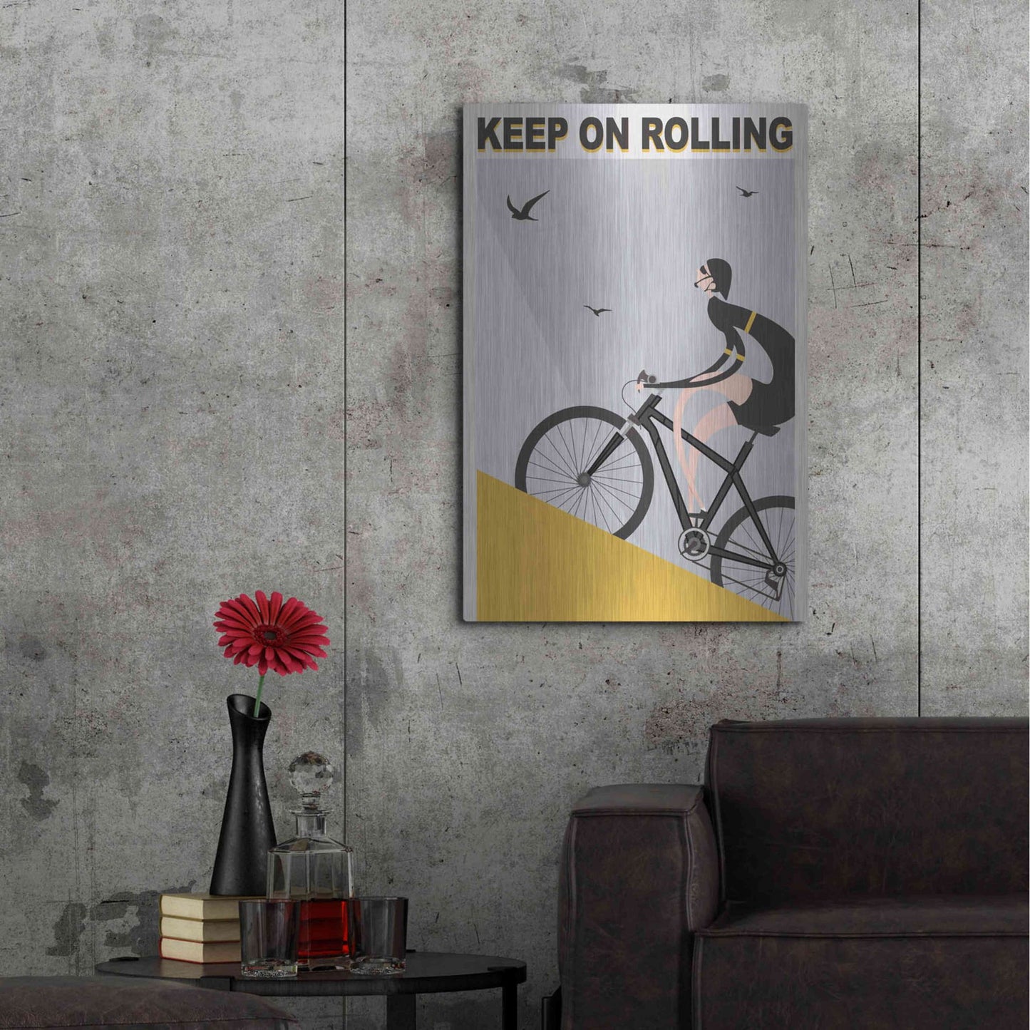 Luxe Metal Art 'Keel On Rolling' by Ayse, Metal Wall Art,24x36