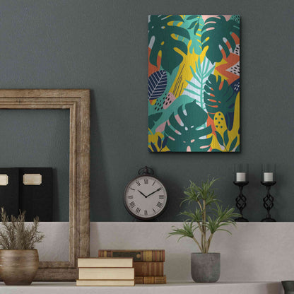 Luxe Metal Art 'Tropical Leaves One' by Ayse, Metal Wall Art,12x16