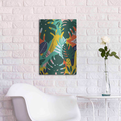 Luxe Metal Art 'Tropical Leaves One' by Ayse, Metal Wall Art,16x24