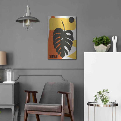 Luxe Metal Art 'Tropical Leaves Two' by Ayse, Metal Wall Art,16x24