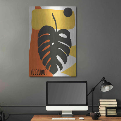 Luxe Metal Art 'Tropical Leaves Two' by Ayse, Metal Wall Art,24x36