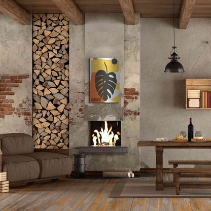 Luxe Metal Art 'Tropical Leaves Two' by Ayse, Metal Wall Art,24x36