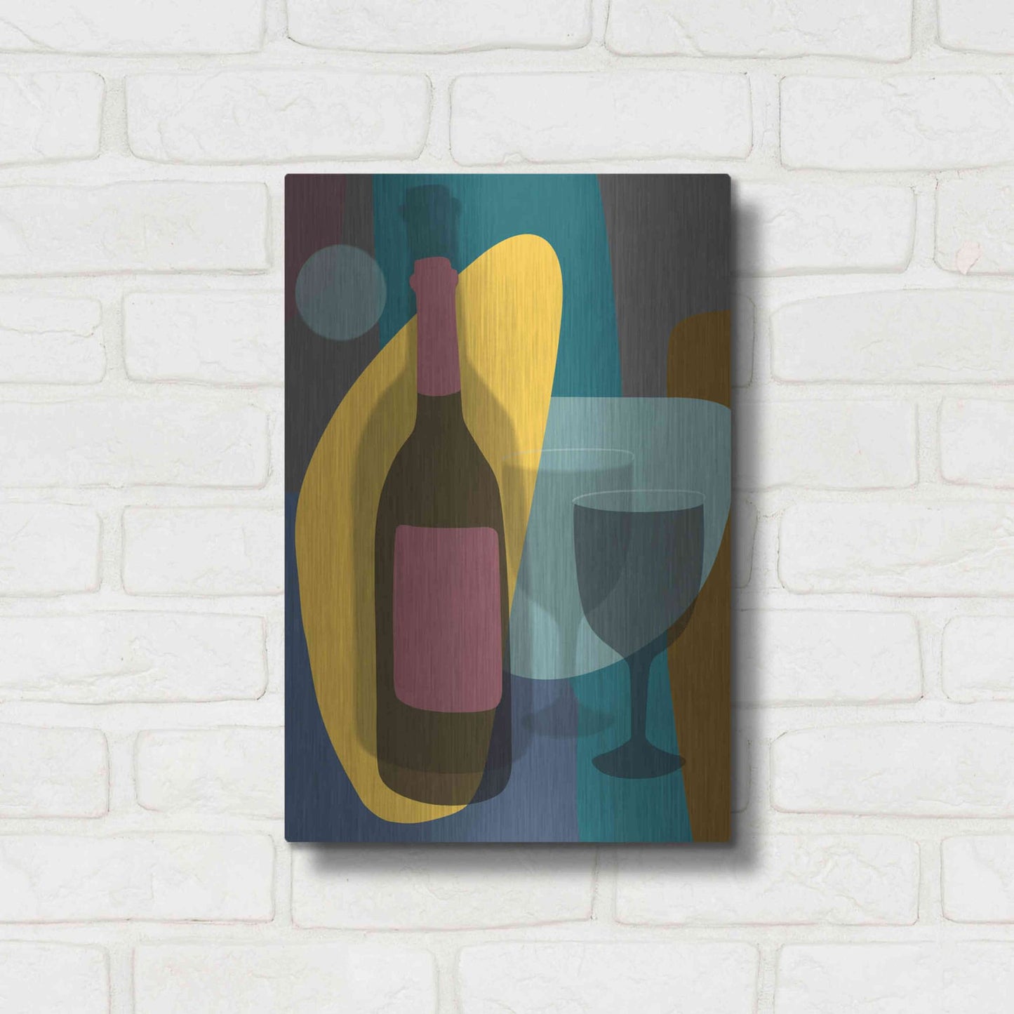 Luxe Metal Art 'Five O'Clock' by Ayse, Metal Wall Art,12x16