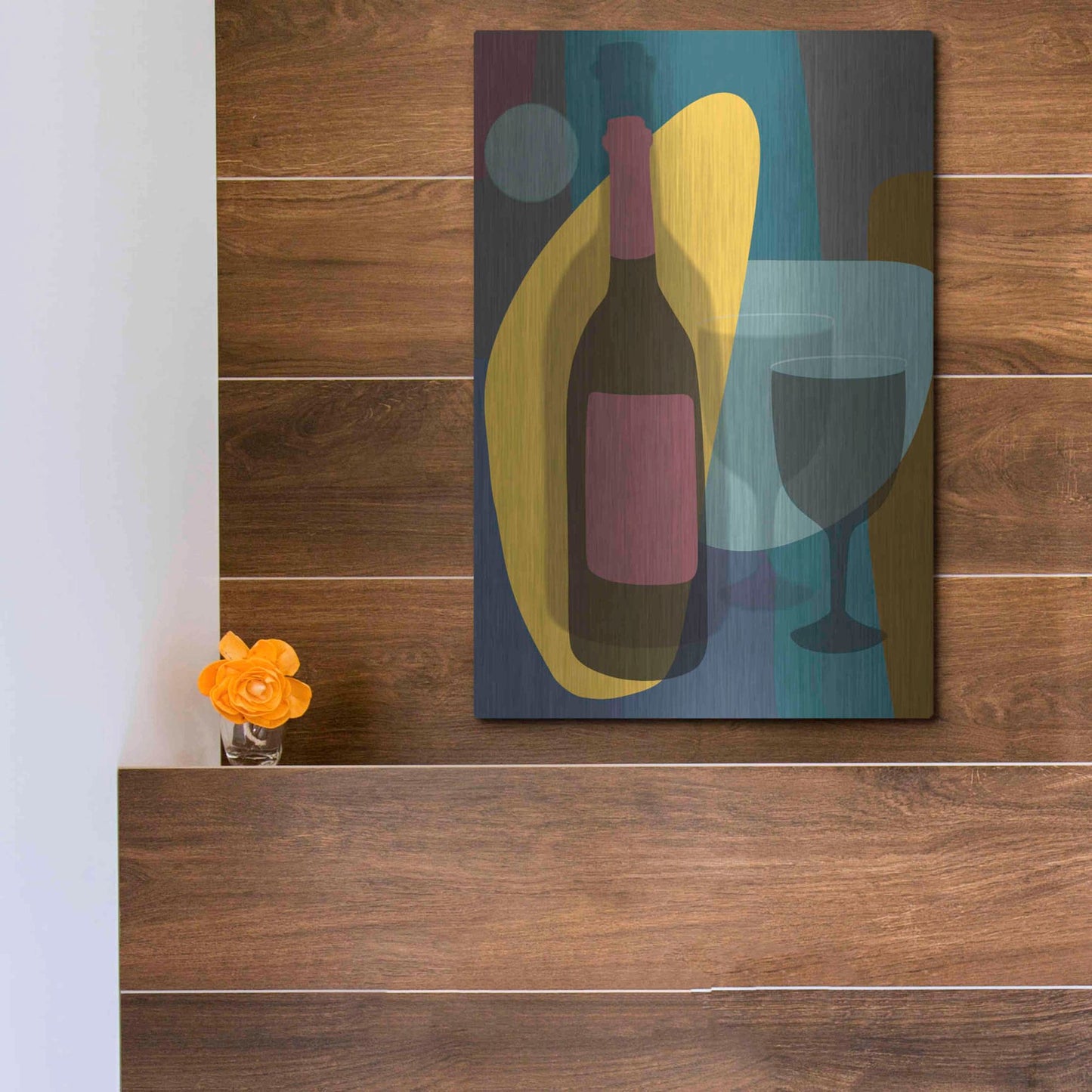 Luxe Metal Art 'Five O'Clock' by Ayse, Metal Wall Art,12x16