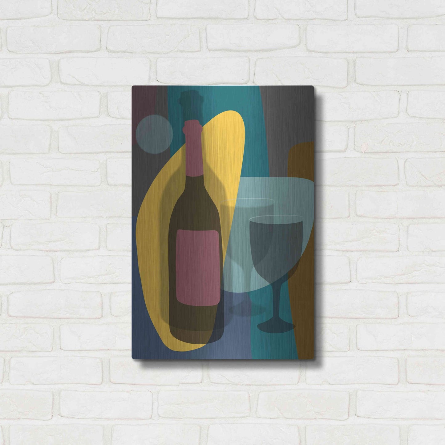 Luxe Metal Art 'Five O'Clock' by Ayse, Metal Wall Art,16x24