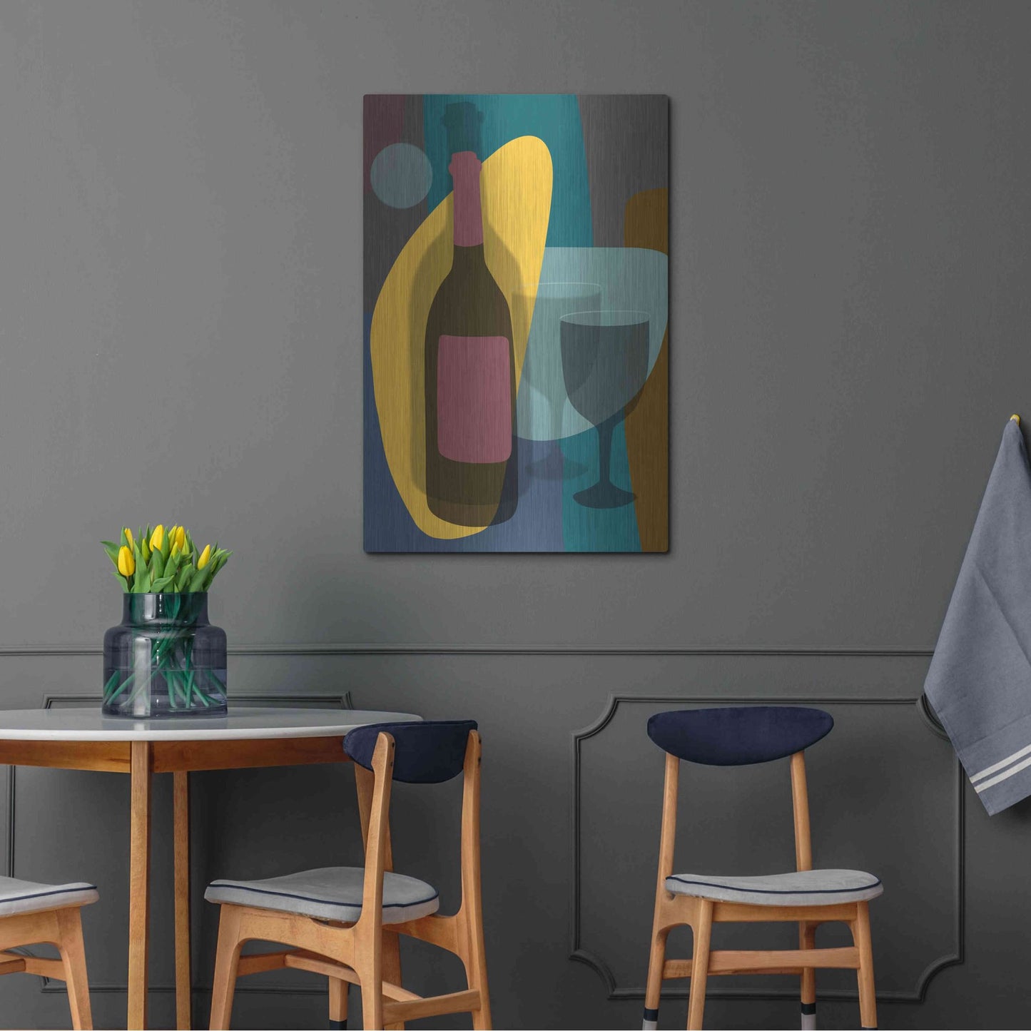 Luxe Metal Art 'Five O'Clock' by Ayse, Metal Wall Art,24x36