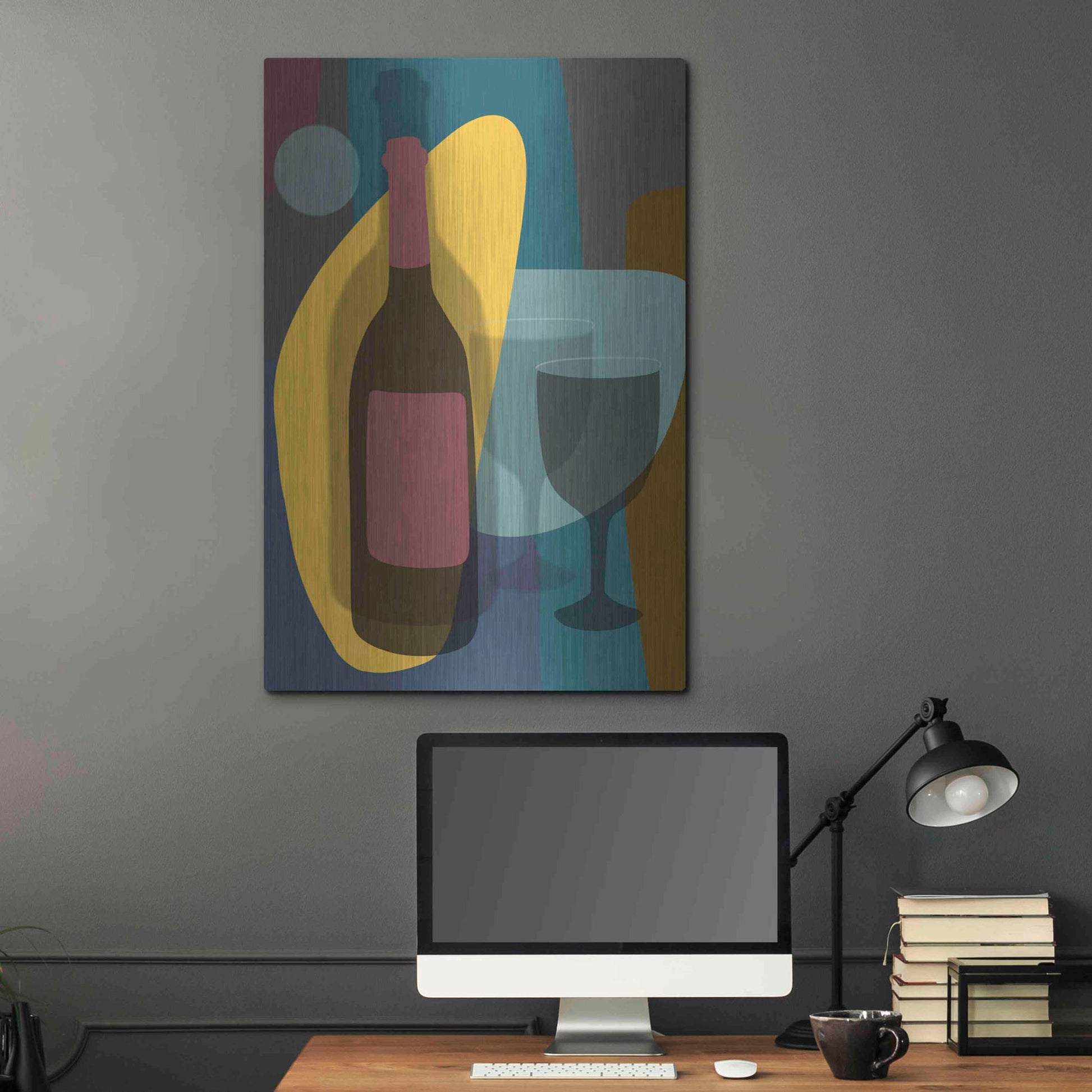 Luxe Metal Art 'Five O'Clock' by Ayse, Metal Wall Art,24x36