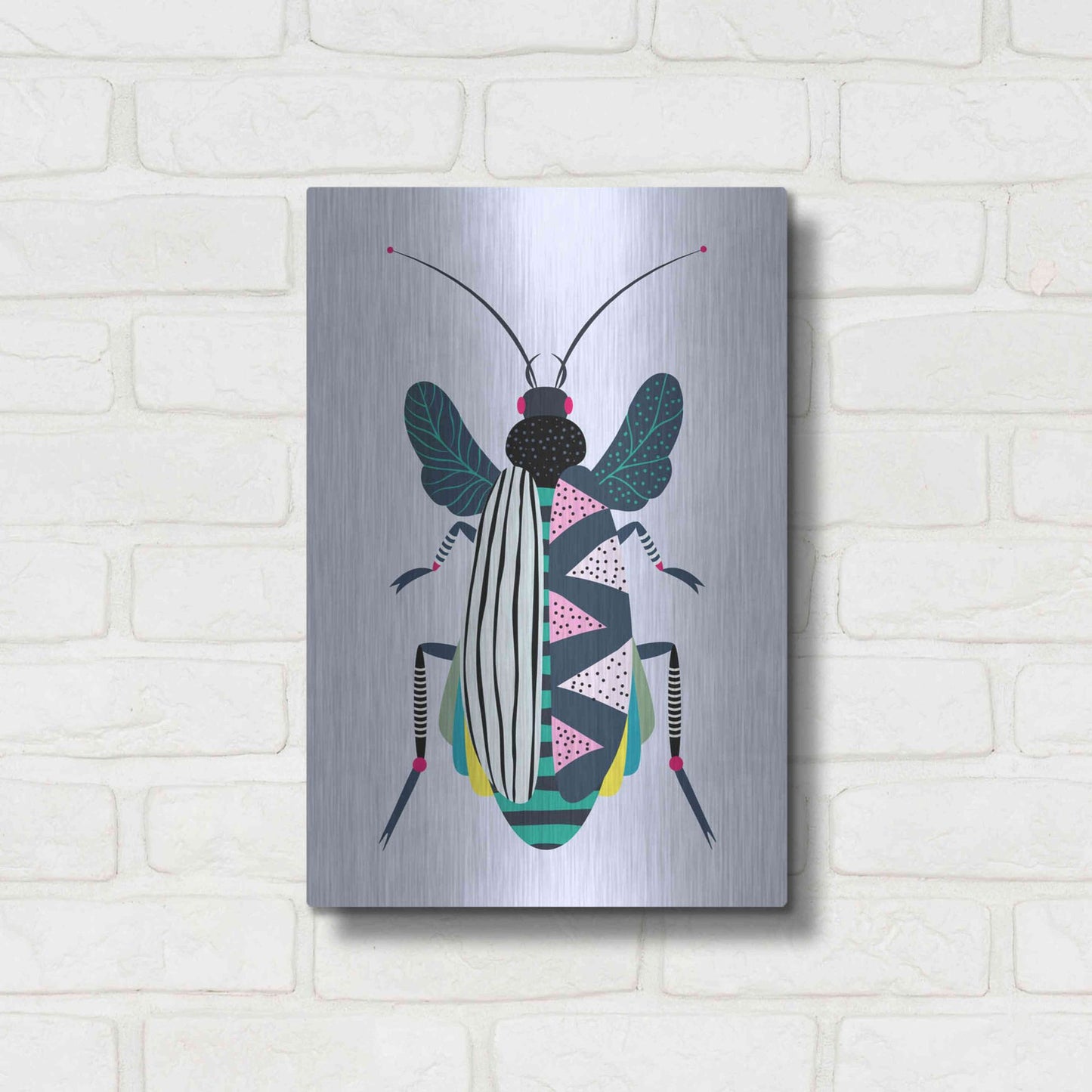 Luxe Metal Art 'Beetle' by Ayse, Metal Wall Art,12x16