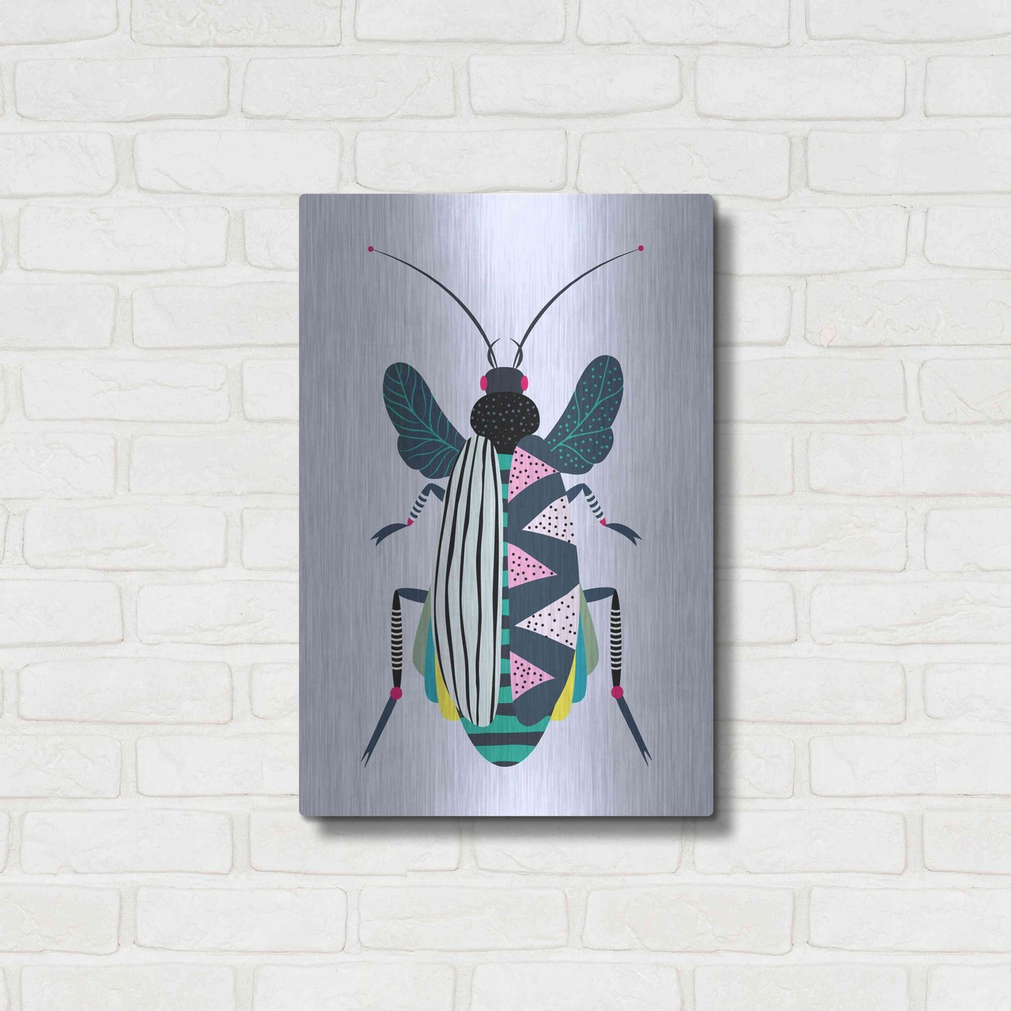 Luxe Metal Art 'Beetle' by Ayse, Metal Wall Art,16x24