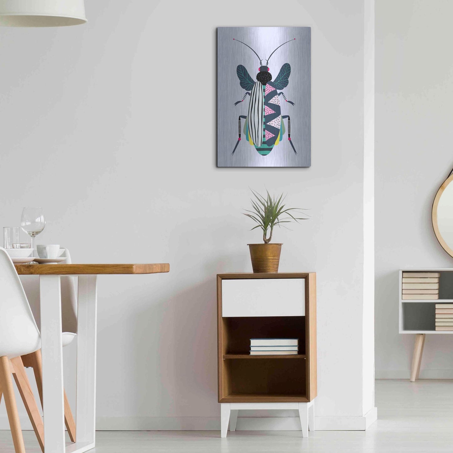 Luxe Metal Art 'Beetle' by Ayse, Metal Wall Art,16x24