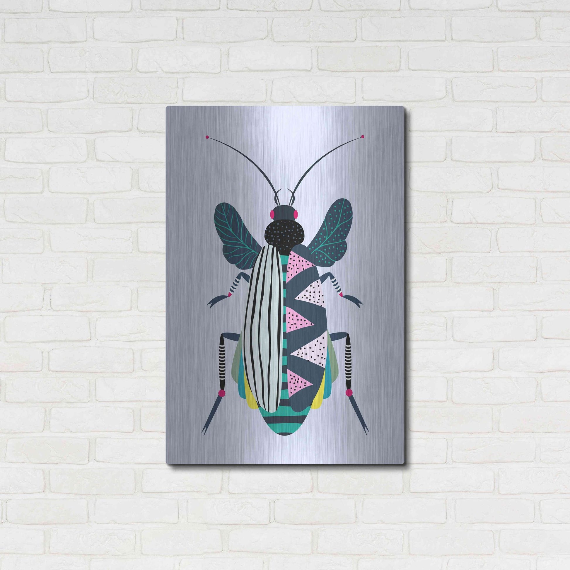 Luxe Metal Art 'Beetle' by Ayse, Metal Wall Art,24x36