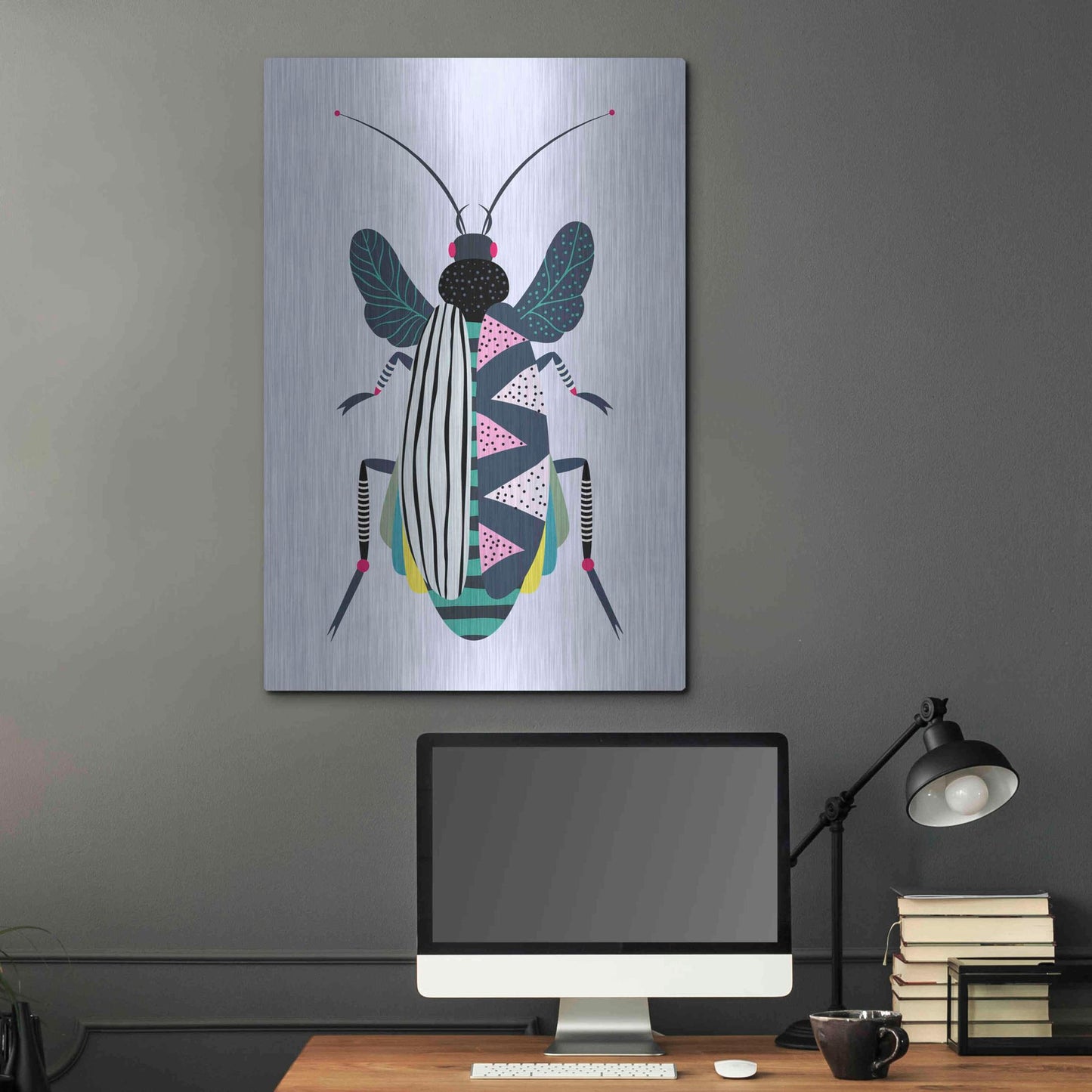 Luxe Metal Art 'Beetle' by Ayse, Metal Wall Art,24x36