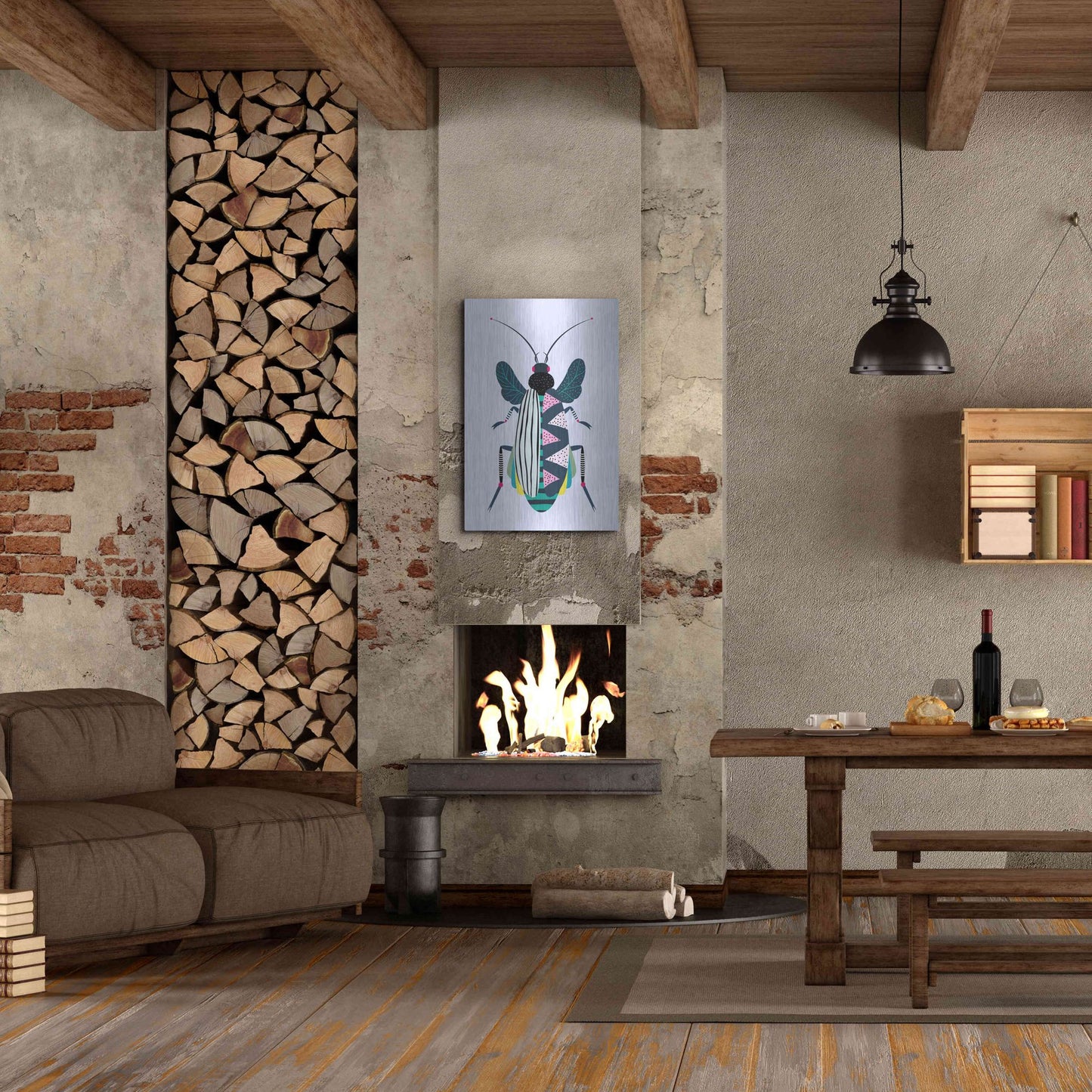 Luxe Metal Art 'Beetle' by Ayse, Metal Wall Art,24x36