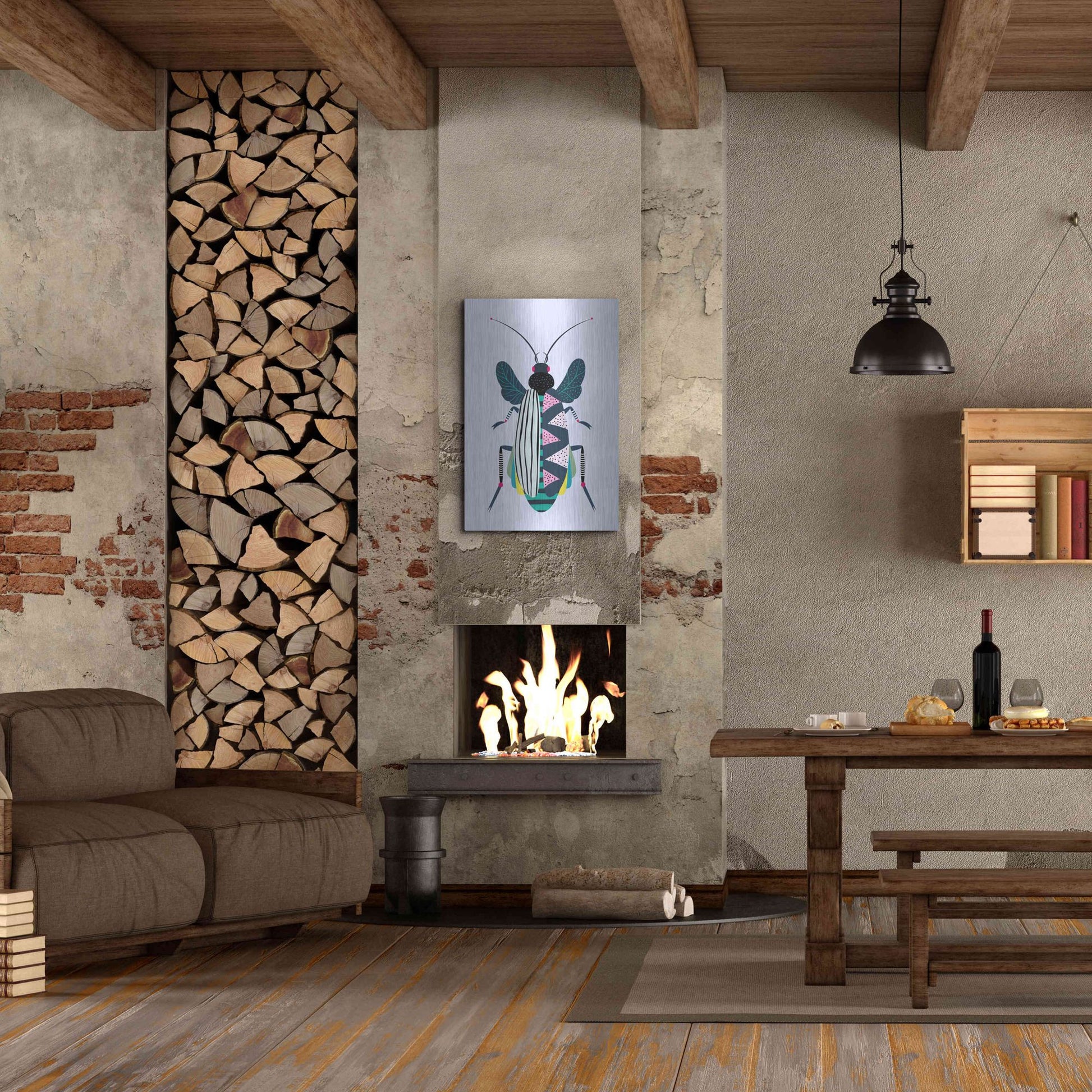 Luxe Metal Art 'Beetle' by Ayse, Metal Wall Art,24x36