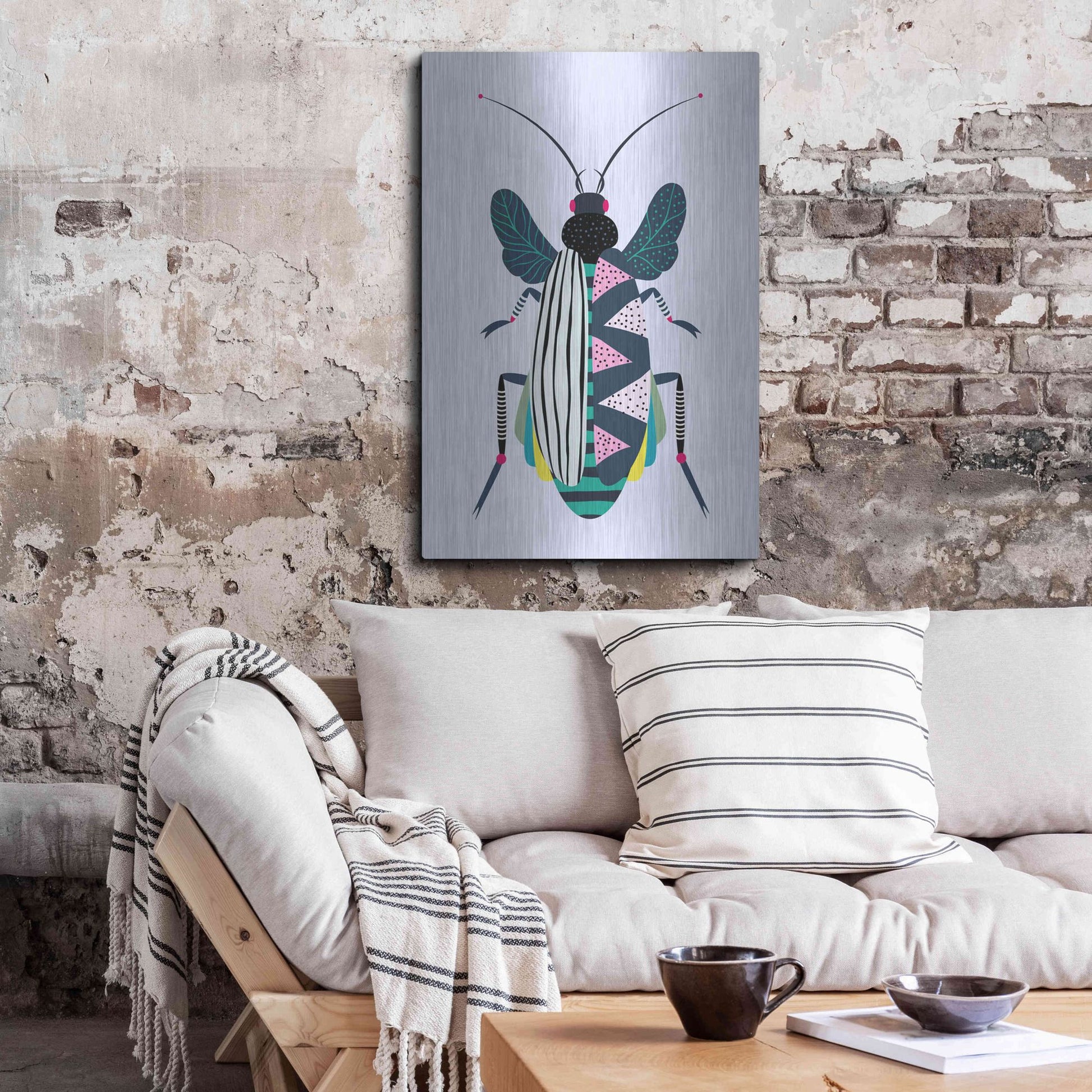 Luxe Metal Art 'Beetle' by Ayse, Metal Wall Art,24x36