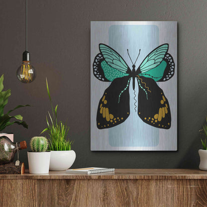 Luxe Metal Art 'Butterfly' by Ayse, Metal Wall Art,12x16