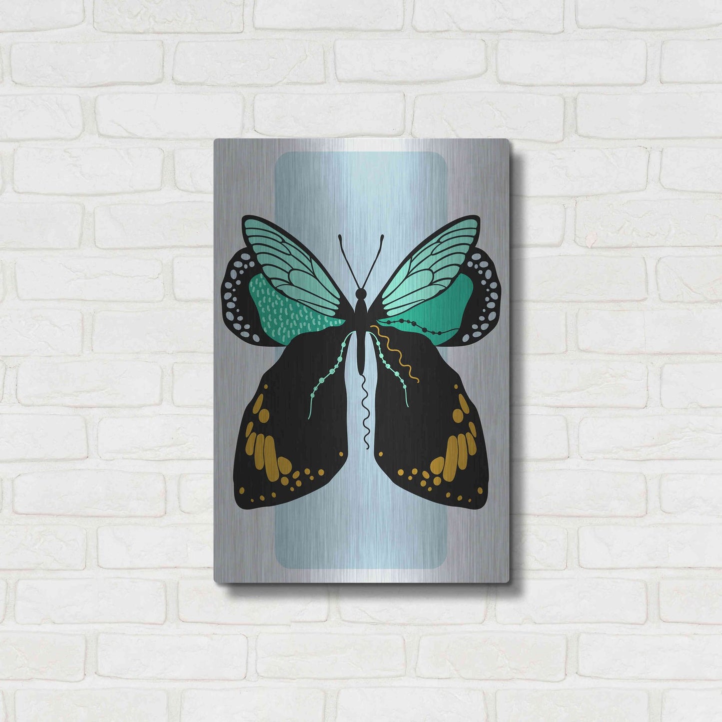 Luxe Metal Art 'Butterfly' by Ayse, Metal Wall Art,16x24
