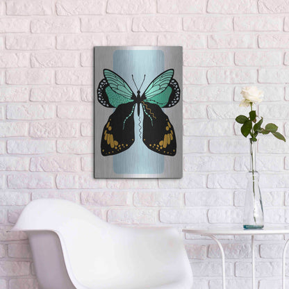 Luxe Metal Art 'Butterfly' by Ayse, Metal Wall Art,16x24