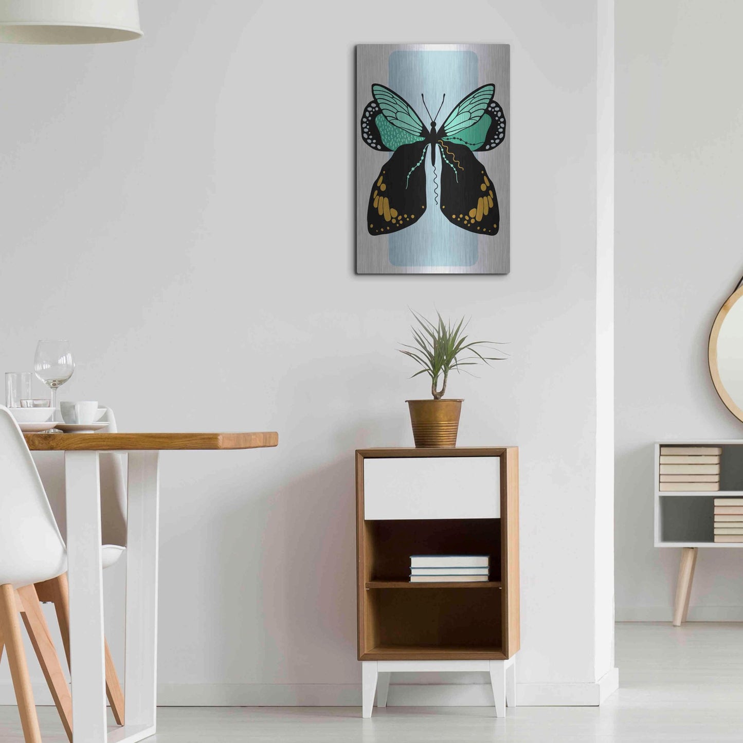 Luxe Metal Art 'Butterfly' by Ayse, Metal Wall Art,16x24