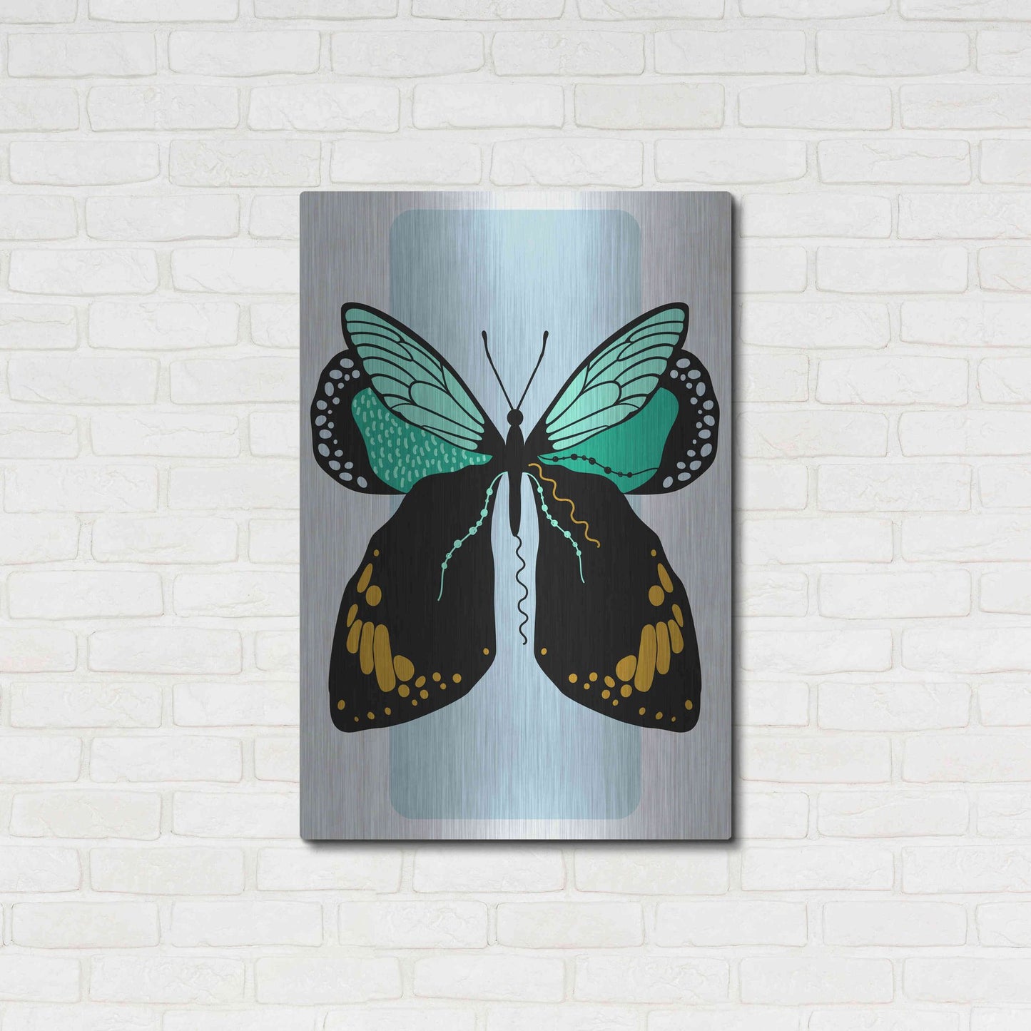 Luxe Metal Art 'Butterfly' by Ayse, Metal Wall Art,24x36