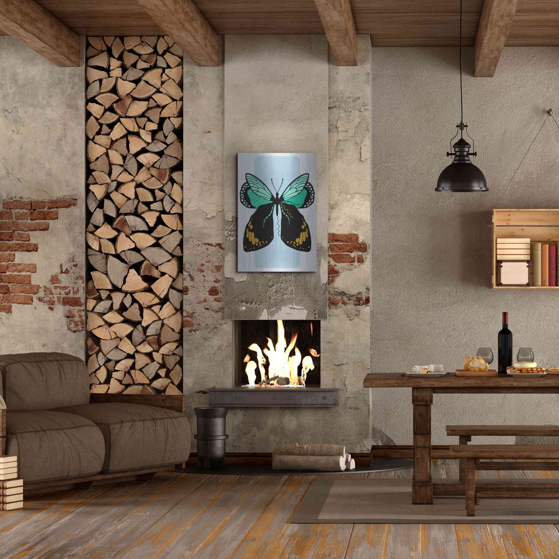 Luxe Metal Art 'Butterfly' by Ayse, Metal Wall Art,24x36