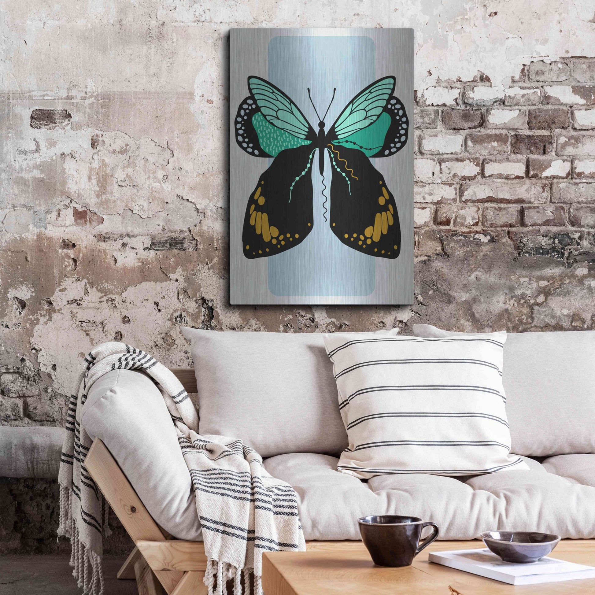 Luxe Metal Art 'Butterfly' by Ayse, Metal Wall Art,24x36