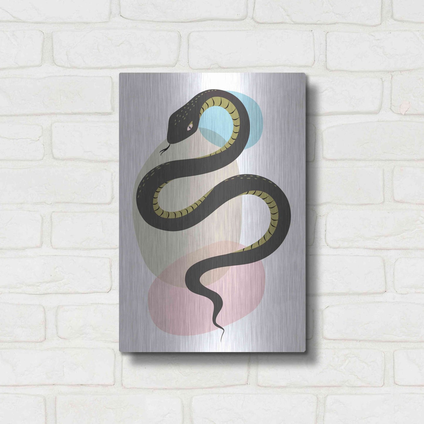 Luxe Metal Art 'Snake' by Ayse, Metal Wall Art,12x16