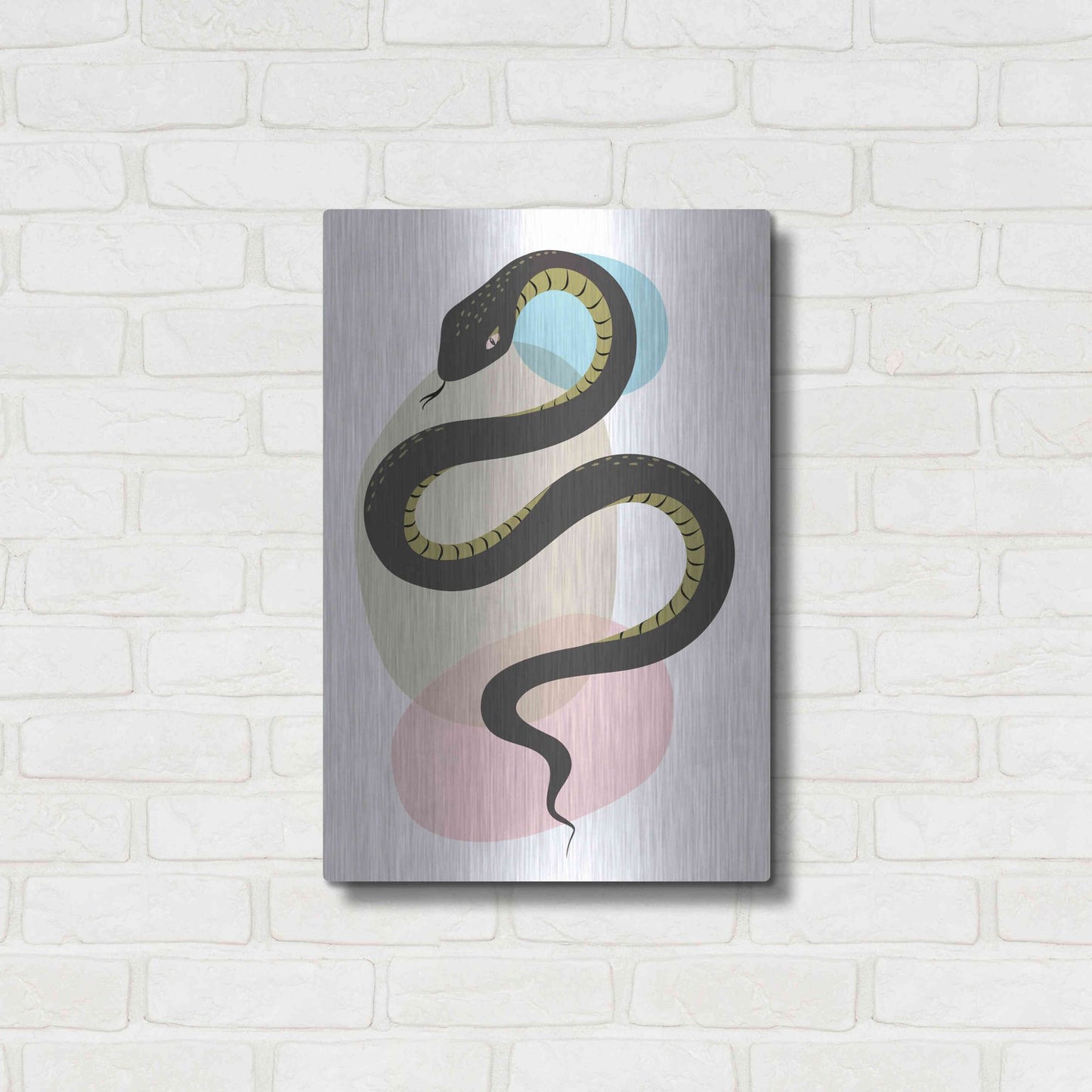 Luxe Metal Art 'Snake' by Ayse, Metal Wall Art,16x24