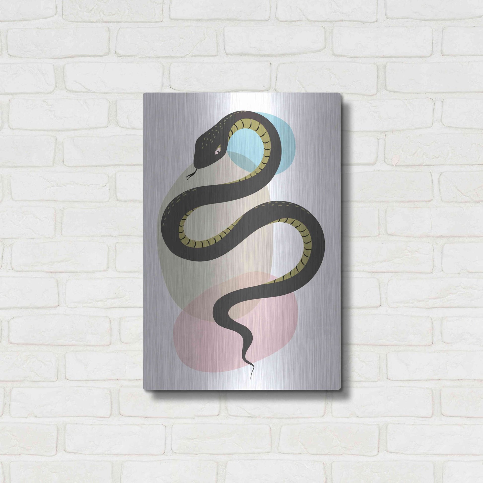 Luxe Metal Art 'Snake' by Ayse, Metal Wall Art,16x24