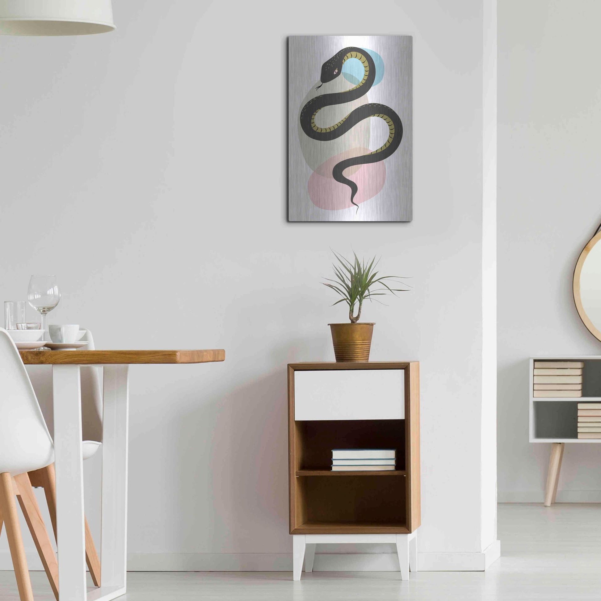 Luxe Metal Art 'Snake' by Ayse, Metal Wall Art,16x24