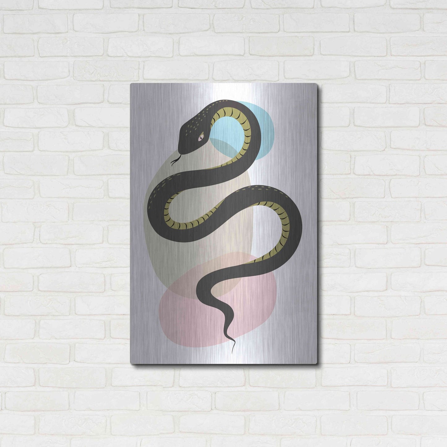 Luxe Metal Art 'Snake' by Ayse, Metal Wall Art,24x36