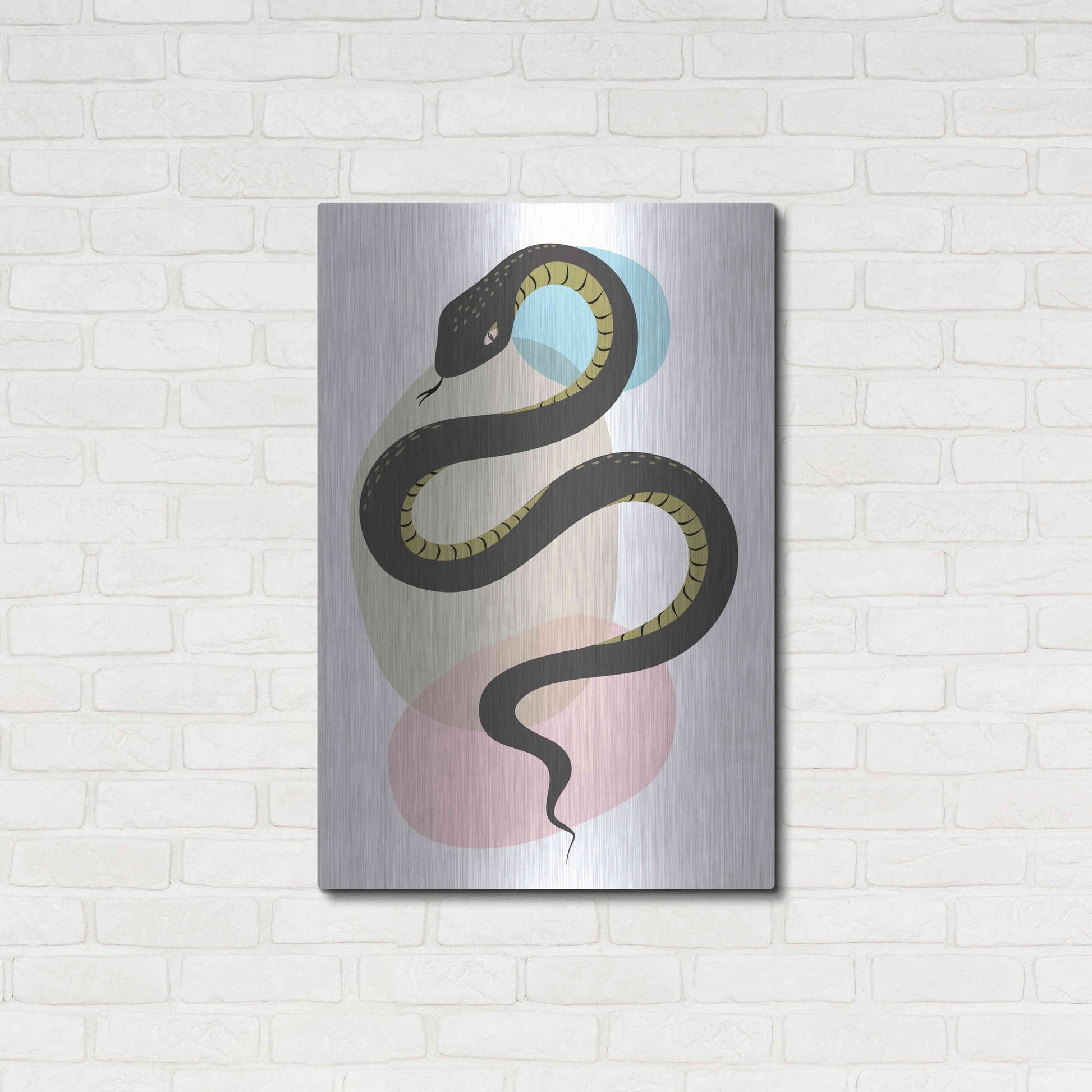 Luxe Metal Art 'Snake' by Ayse, Metal Wall Art,24x36