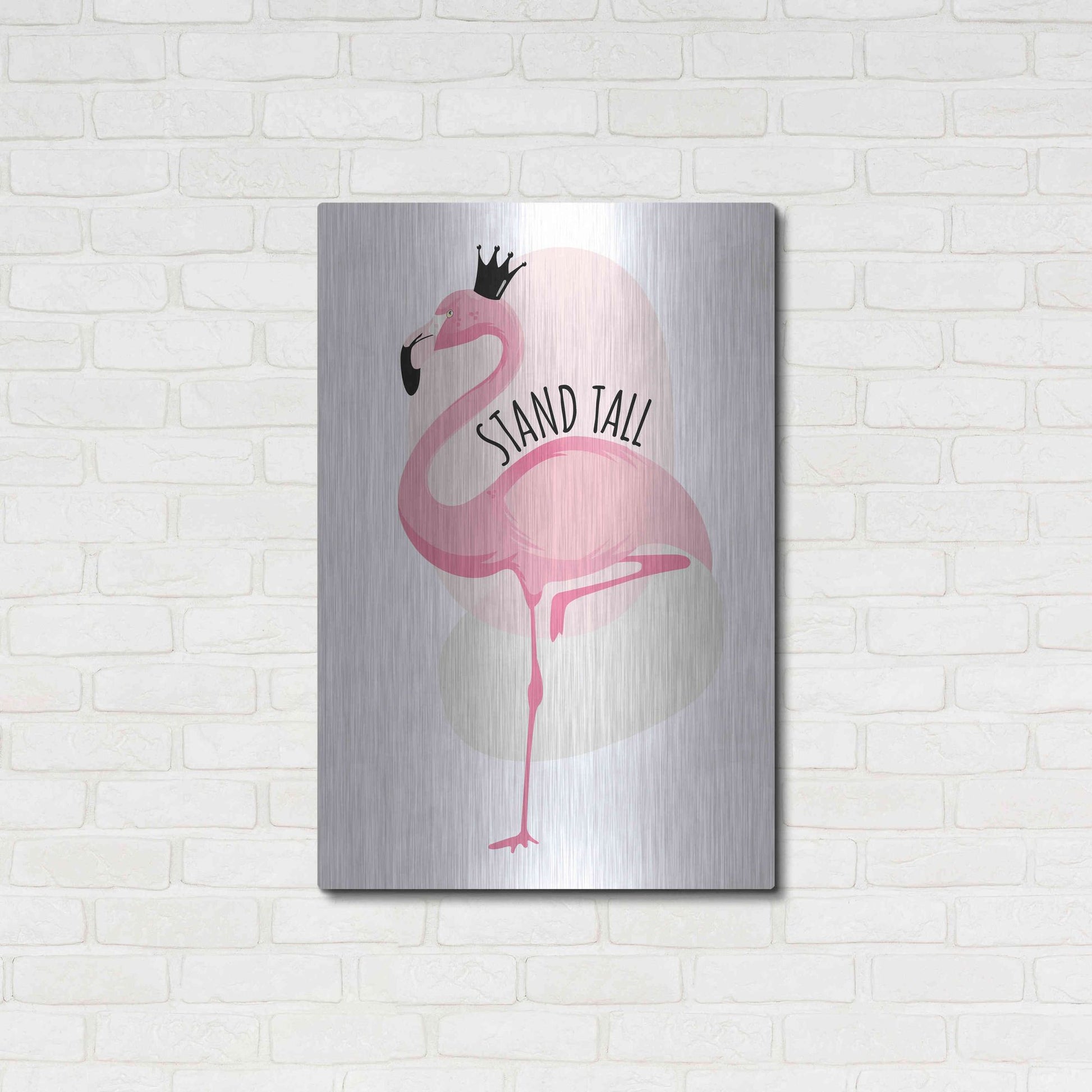 Luxe Metal Art 'Flamingo' by Ayse, Metal Wall Art,24x36