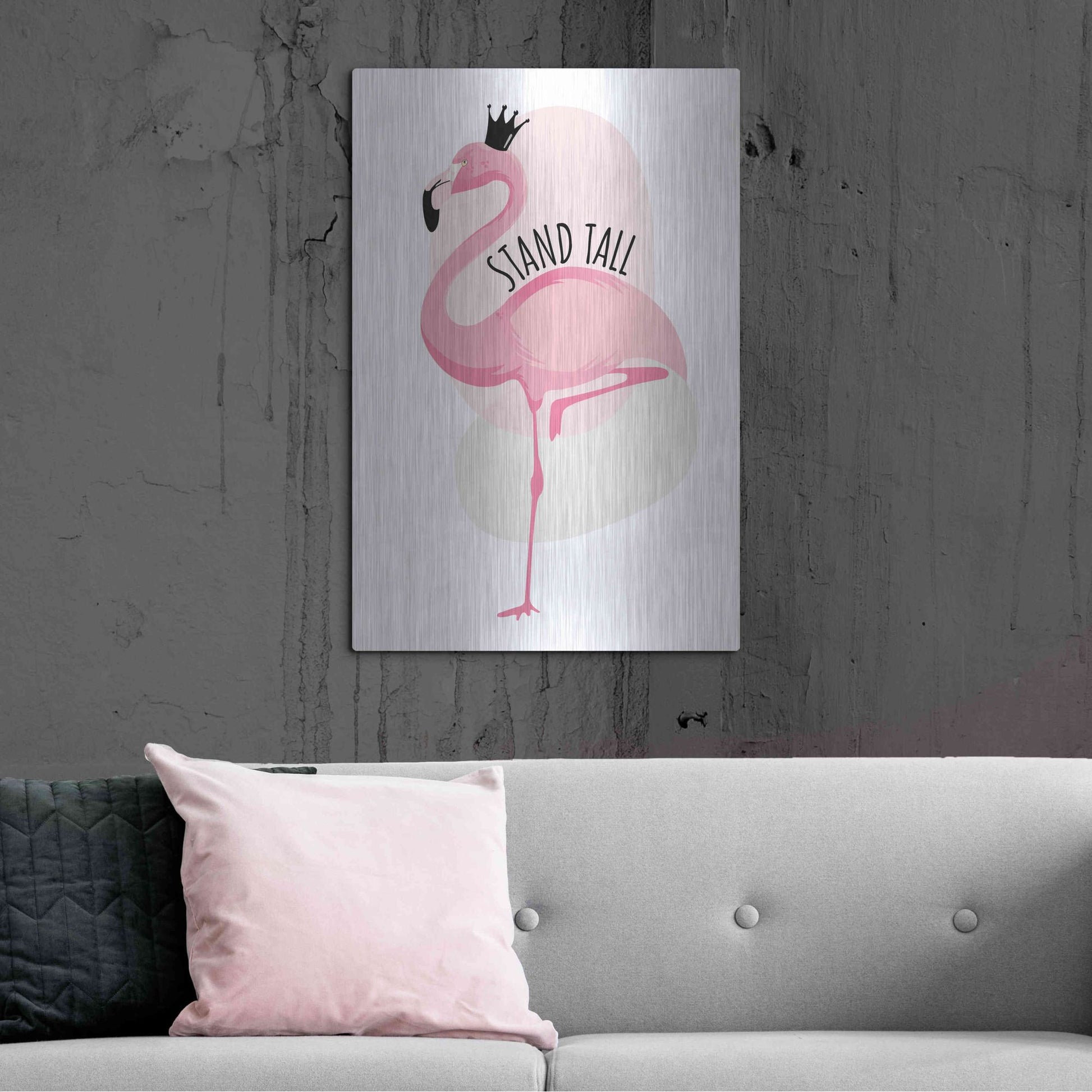 Luxe Metal Art 'Flamingo' by Ayse, Metal Wall Art,24x36