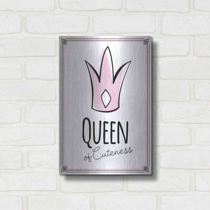 Luxe Metal Art 'Queen of Cuteness' by Ayse, Metal Wall Art,12x16