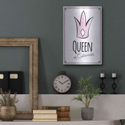 Luxe Metal Art 'Queen of Cuteness' by Ayse, Metal Wall Art,12x16