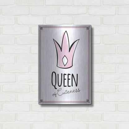 Luxe Metal Art 'Queen of Cuteness' by Ayse, Metal Wall Art,16x24