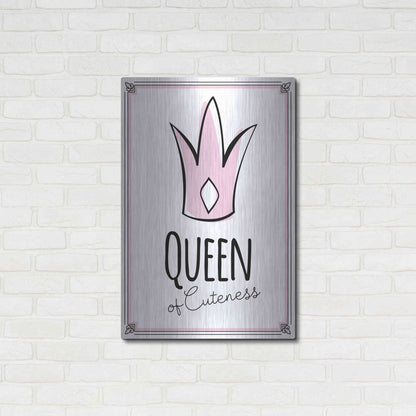 Luxe Metal Art 'Queen of Cuteness' by Ayse, Metal Wall Art,24x36